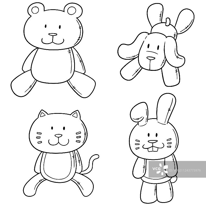 动物玩偶图案图片素材