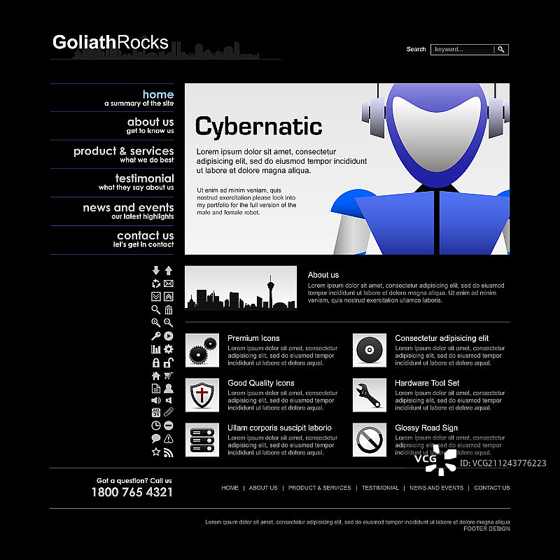 网站设计元素模板全套图片素材