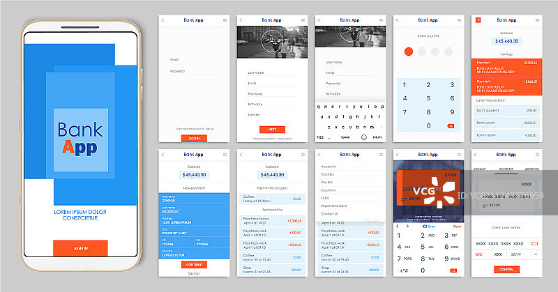 移动App UI UX设计GUI合集图片素材