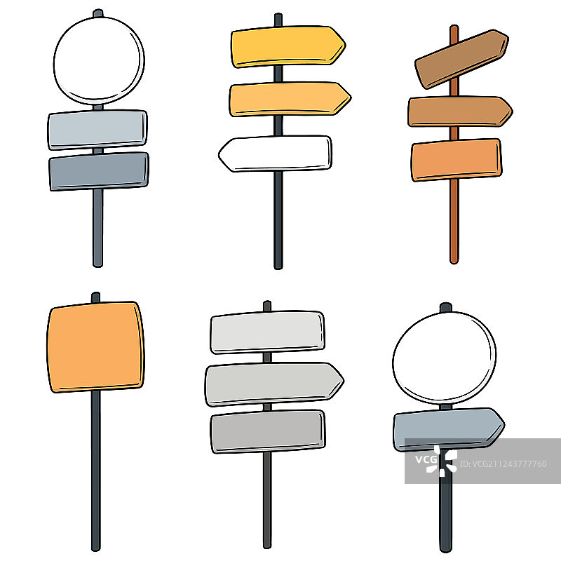 一组指示牌图片素材