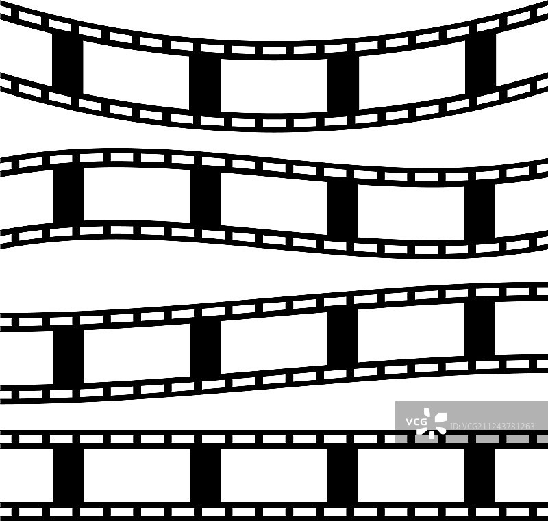 白色背景上的胶片图片素材