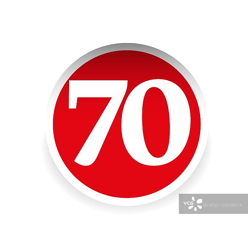 70号红色标签图片素材
