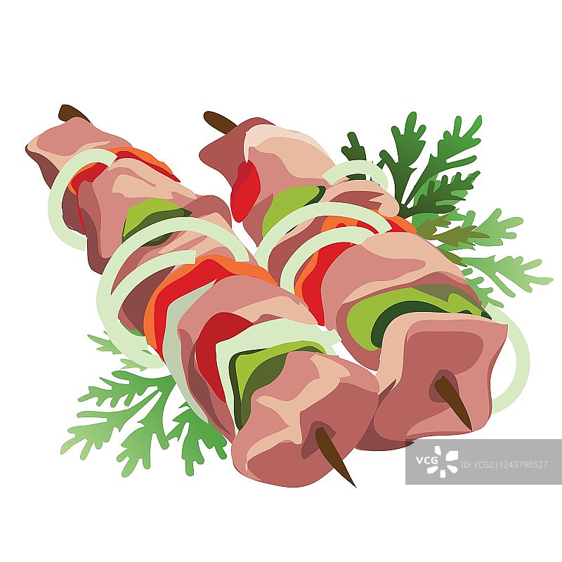 蔬菜香草烤肉串图片素材