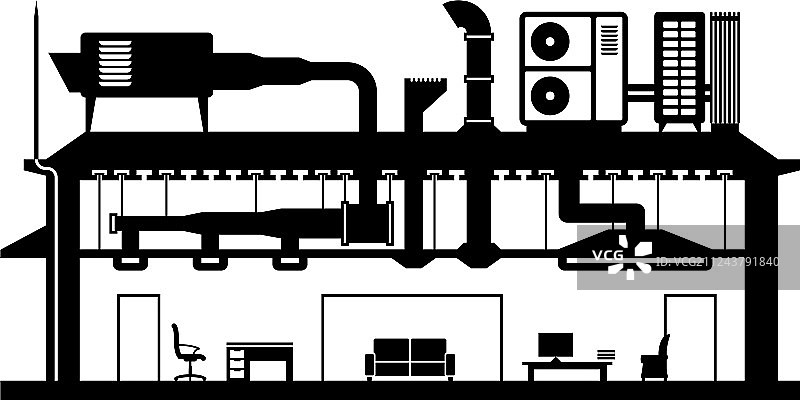 建筑中央空调系统图片素材