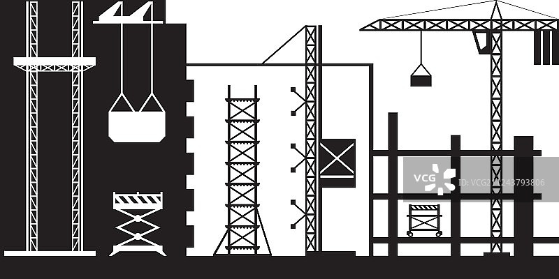 建筑用脚手架材料图片素材