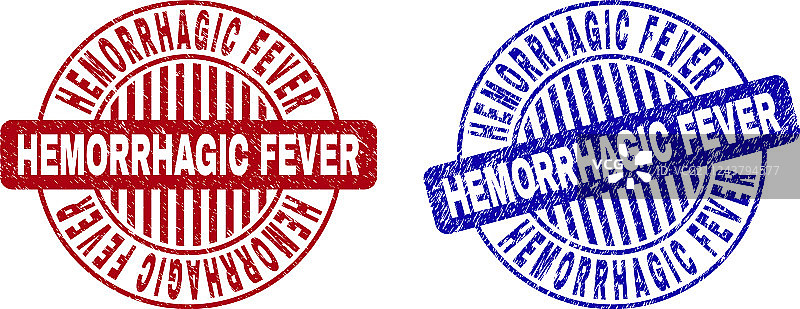 出血热纹理圆形印章图片素材