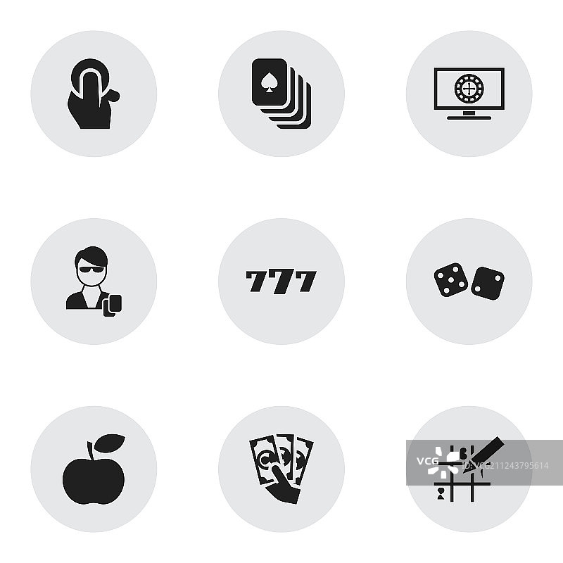 9个可编辑的兴奋表情图标集图片素材