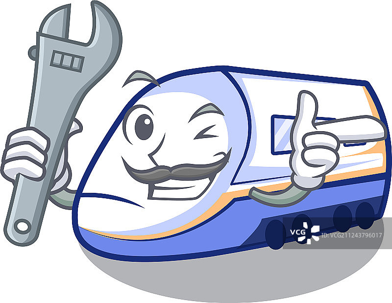 卡通迷你新干线列车机械图图片素材