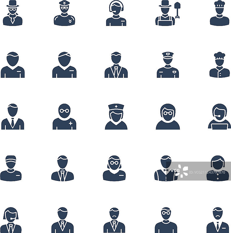 易于修改的专业图标集图片素材