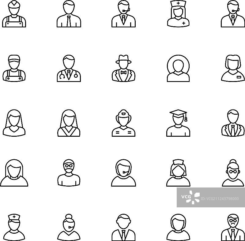 易于修改的专业图标集图片素材