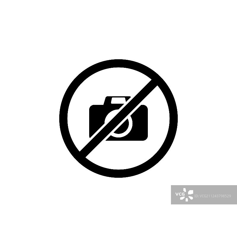 旅行图标的禁止拍照标志元素图片素材