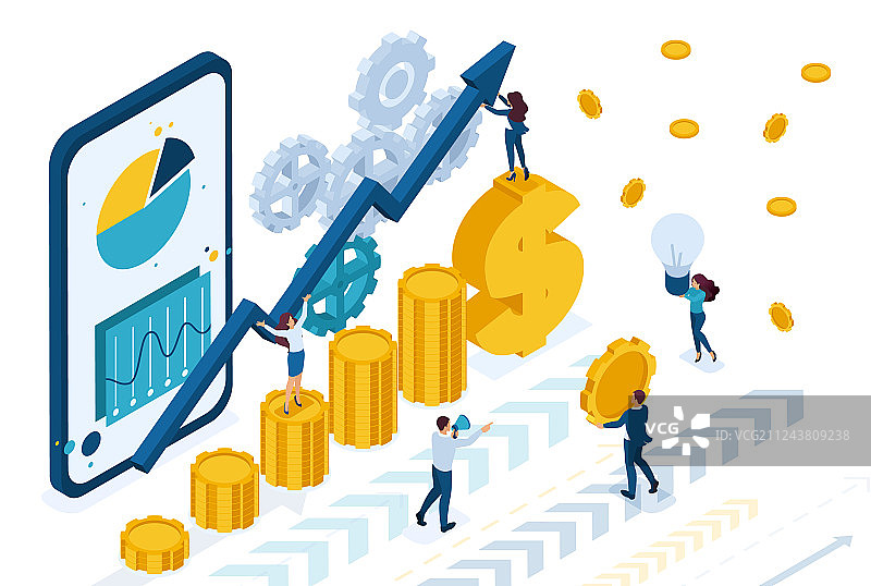 2.5D在线投资管理图片素材