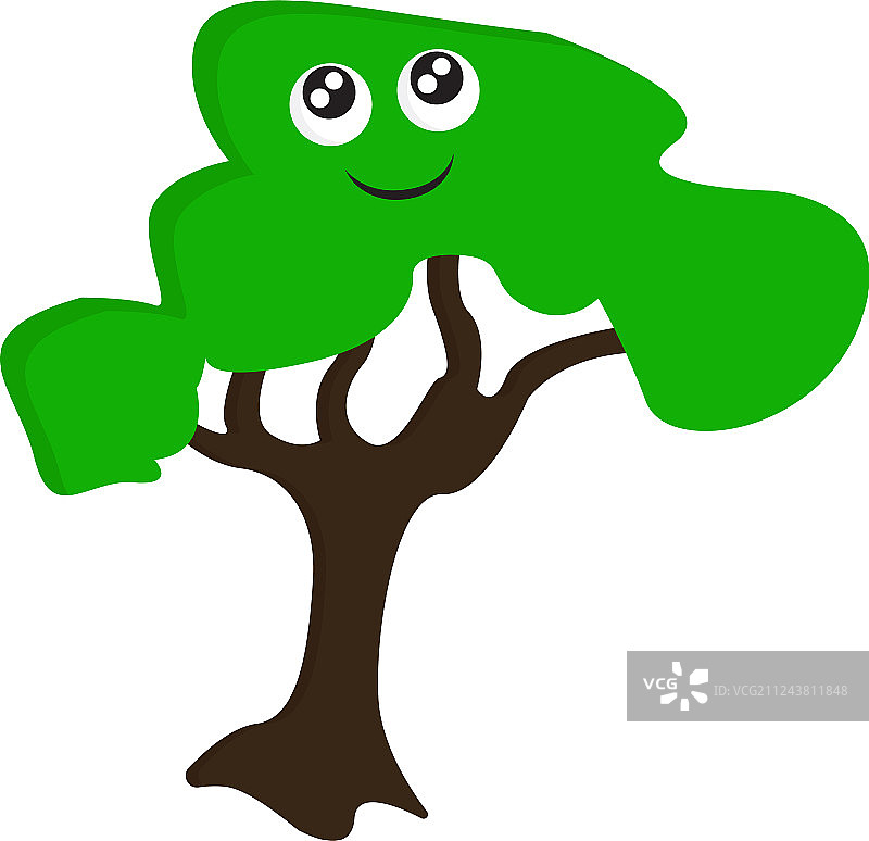 白色背景上的树脸图案图片素材