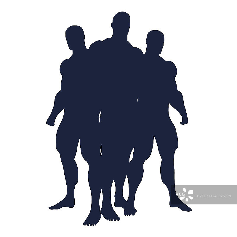 健身剪影图片素材