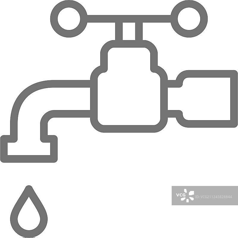 自来水龙头线条图标图片素材
