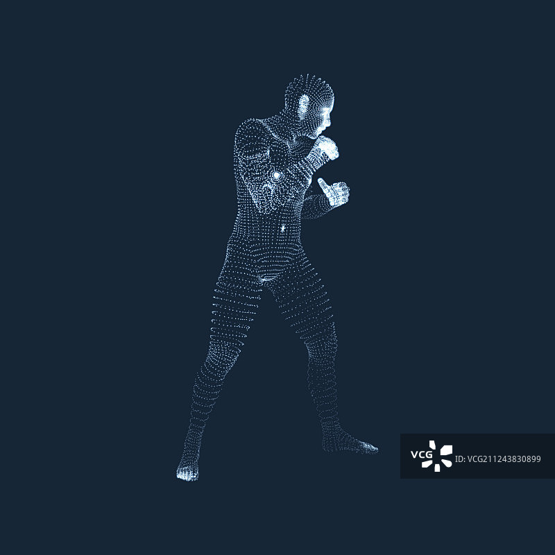 3D人体模型运动武术训练图片素材