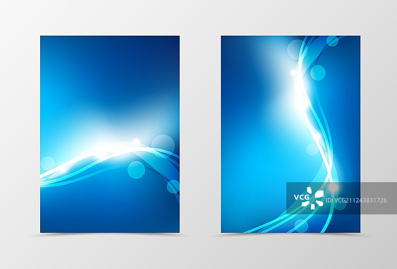 正面和背面动态宣传单模板设计图片素材