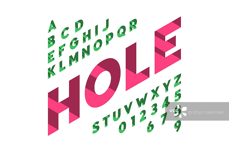 2.5D三维字体设计图片素材