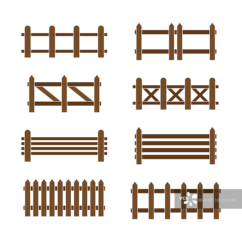 木栅栏合集图片素材