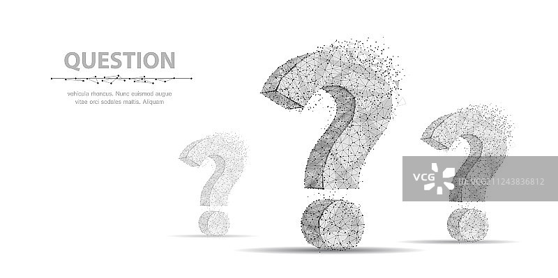 3D抽象问号图片素材