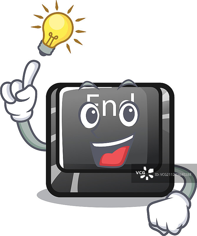 创意卡通结束按钮图片素材