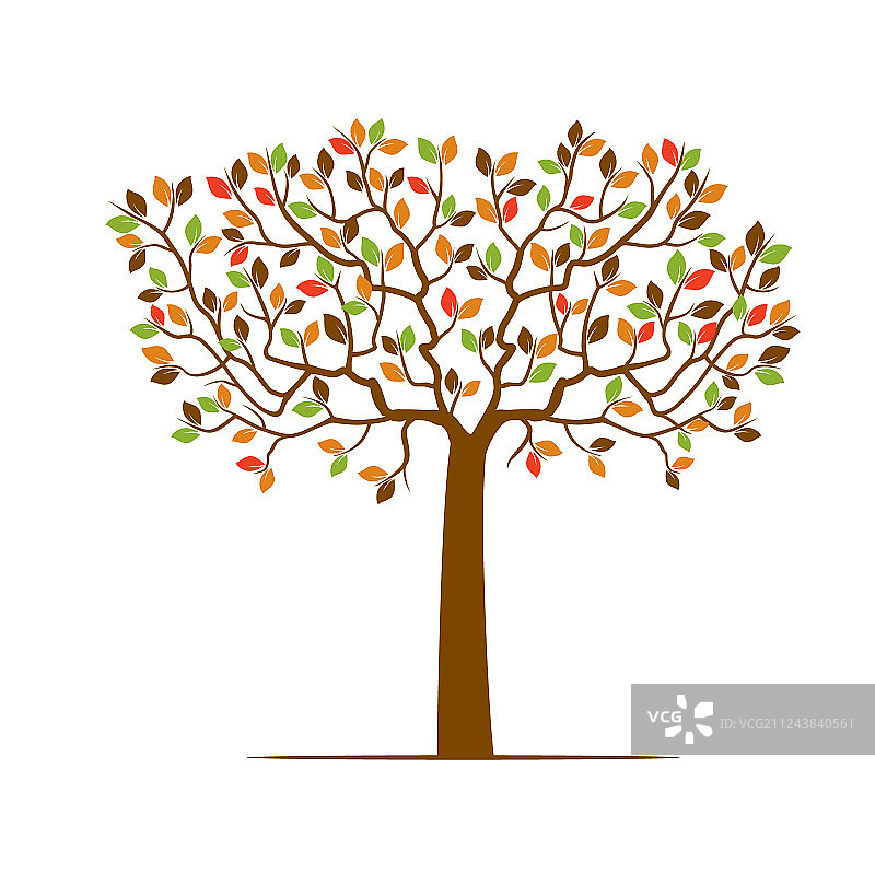 彩色树叶树木图片素材
