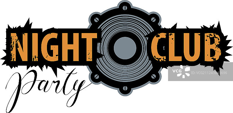 带扬声器的夜总会标志图片素材