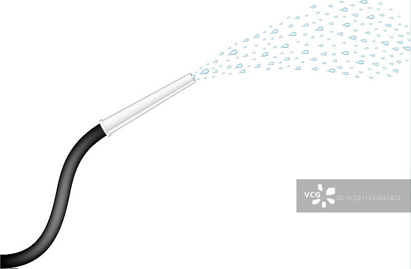 花园软管喷水图片素材