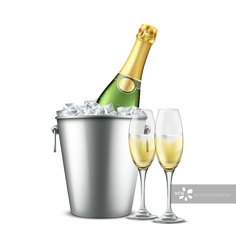 香槟酒杯冰镇香槟图片素材