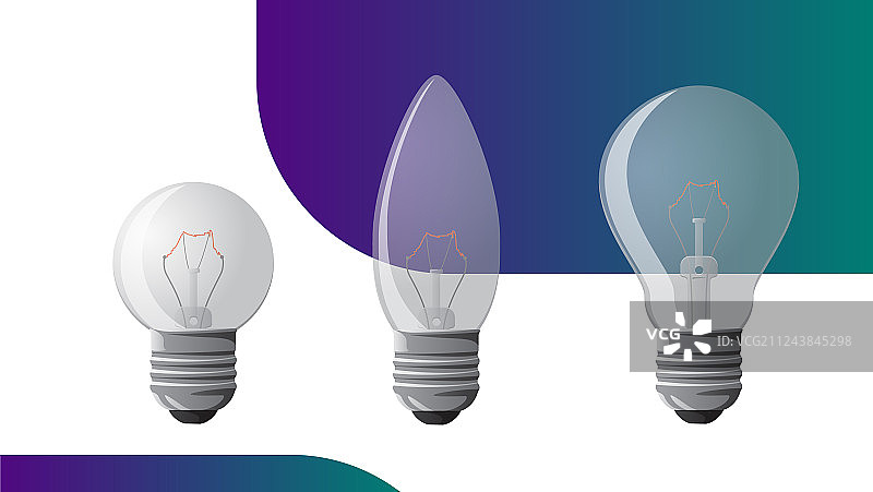白炽灯泡套装图片素材