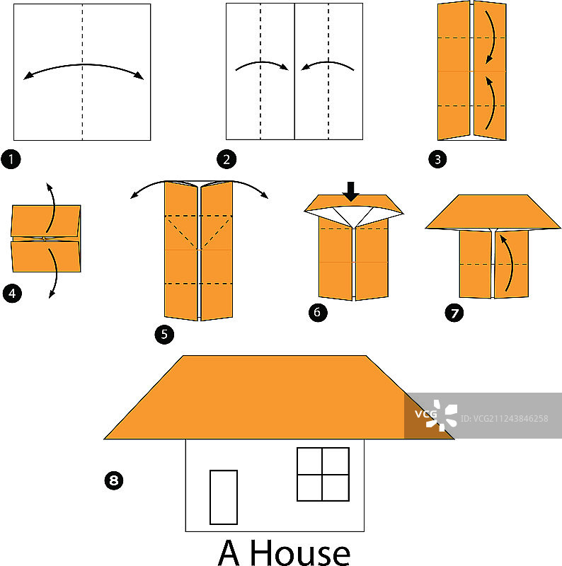 一步一步地指导如何制作折纸图片素材