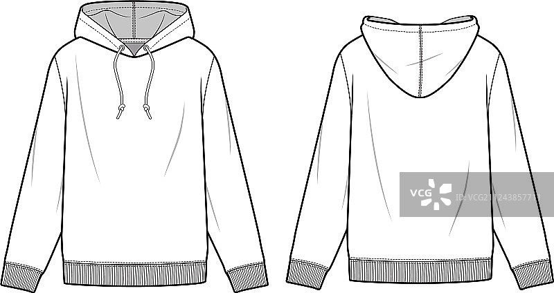 时尚连帽衫平面设计模板图片素材