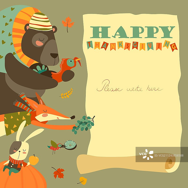 可爱的动物赠送礼物图片素材