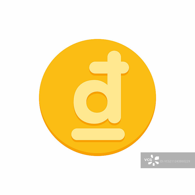 金币上的越南盾货币符号图片素材