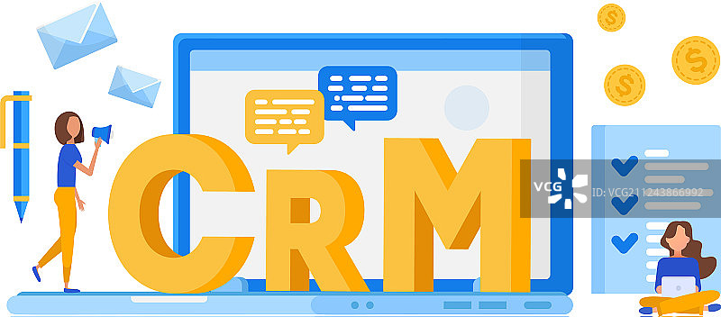 客户关系管理概念图片素材