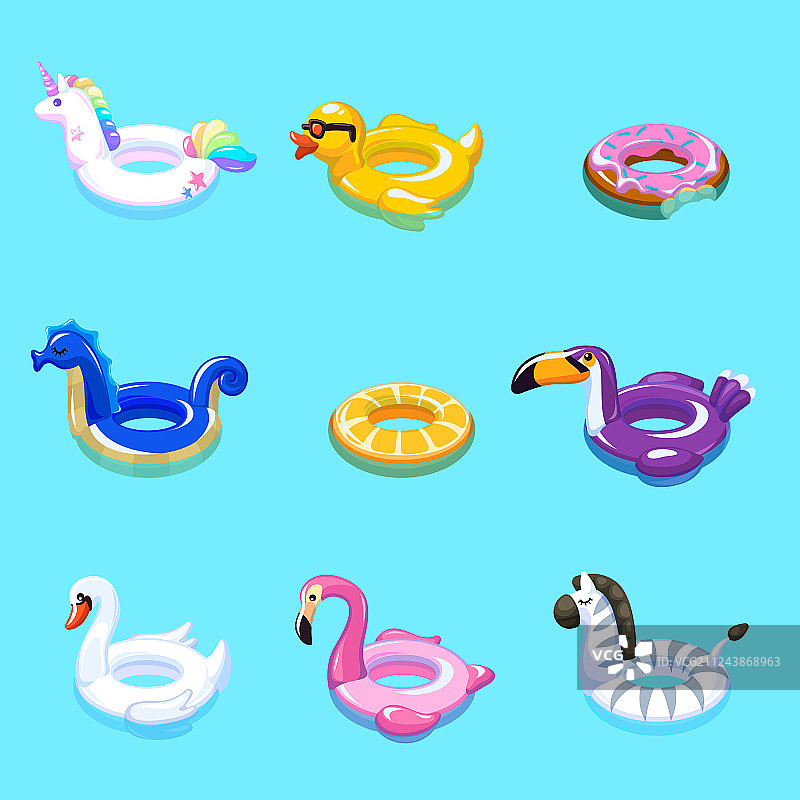 游泳玩具夏季水上乐园充气玩具图片素材