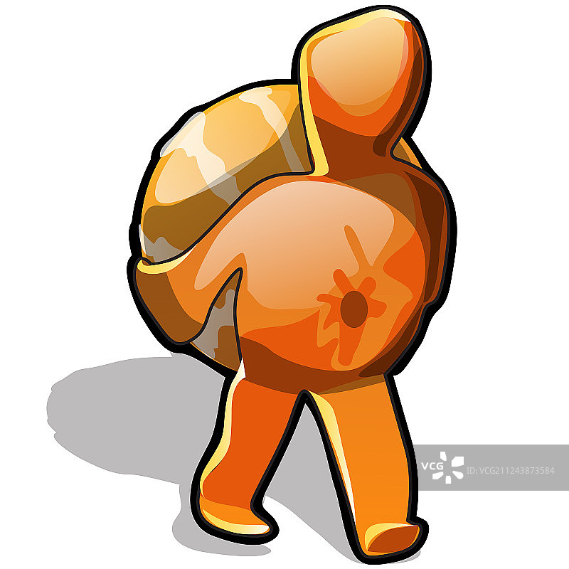 一位官吏在白色背景上孤立地展示自己图片素材