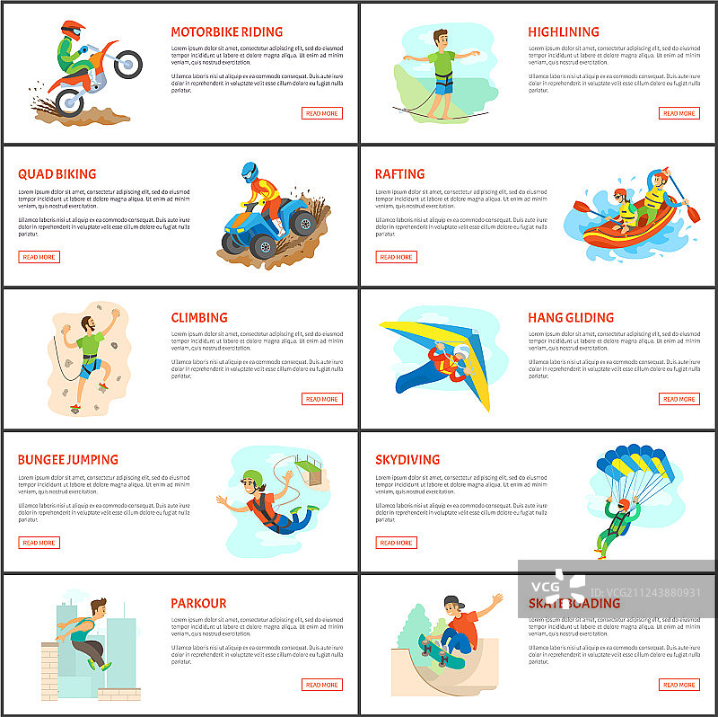 攀岩和蹦极跑酷网页图片素材