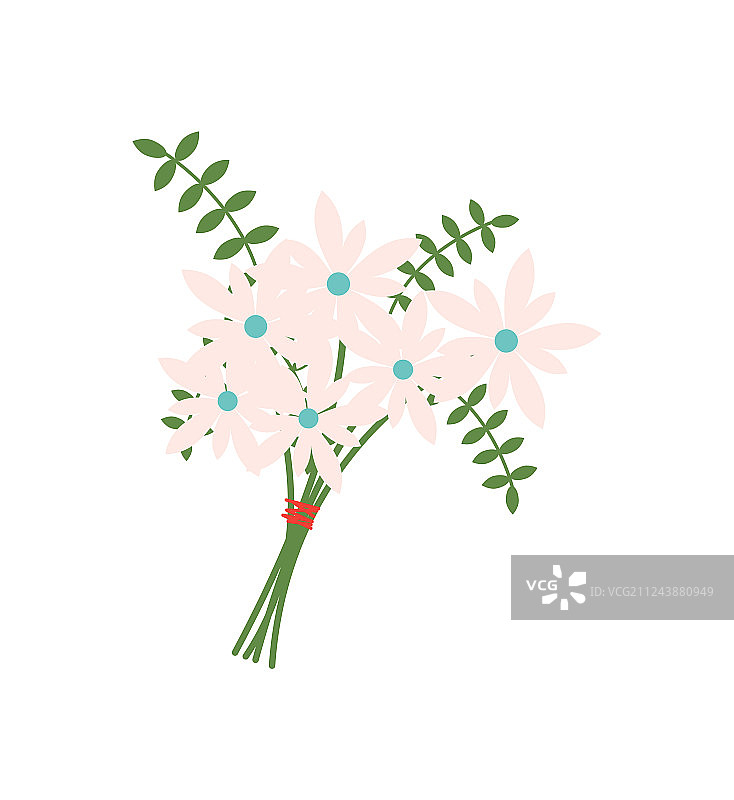 鲜花与皮革蕨菜花束图片素材