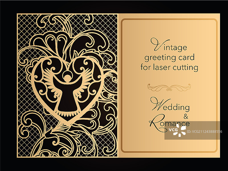 激光切割镂空模板婚礼图片素材