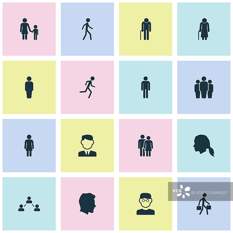 女士头像图标集合图片素材