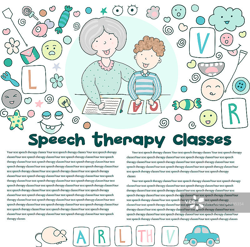 言语治疗课程文章概念图片素材