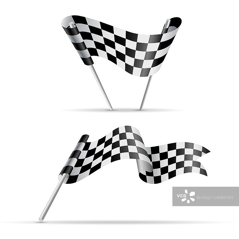 黑白格子旗图片素材
