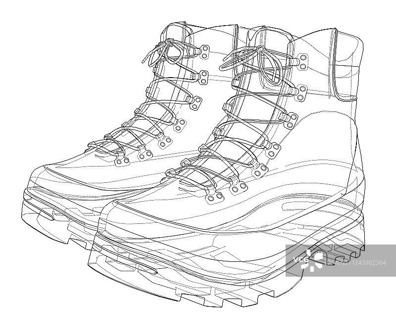 男士靴子3D概念渲染图片素材