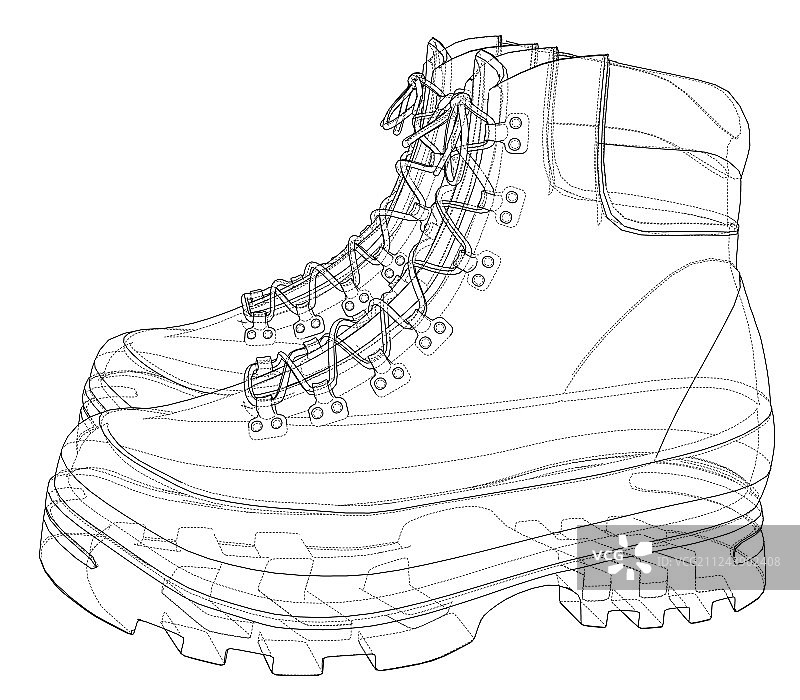 男士靴子3D概念渲染图片素材