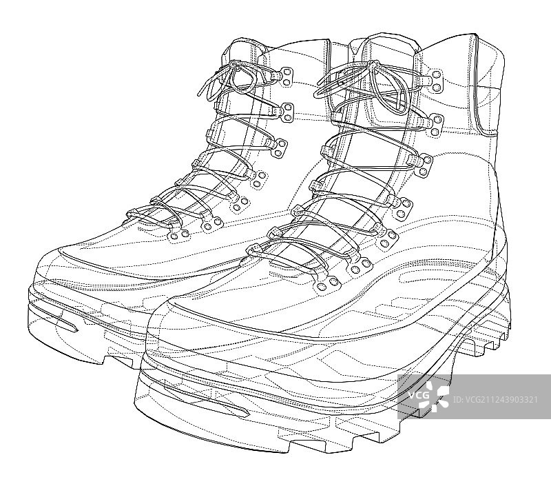 男士靴子3D概念渲染图片素材