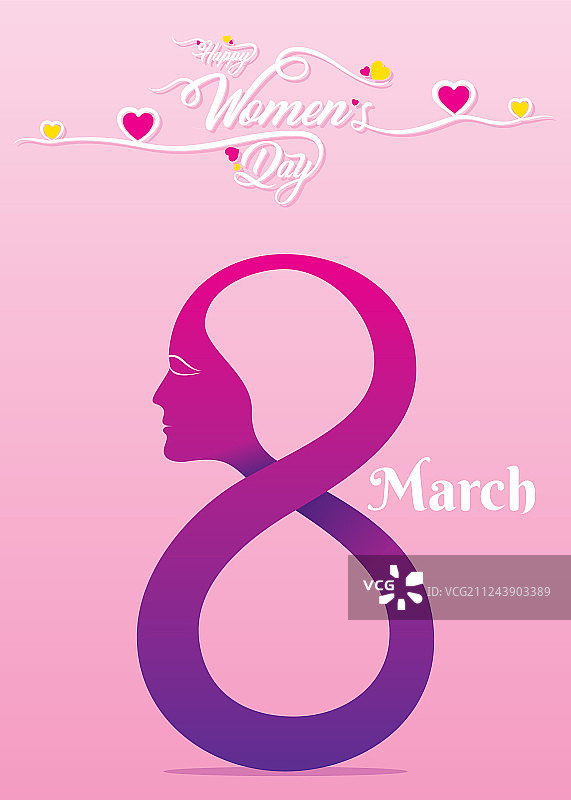 国际妇女节贺卡设计图片素材