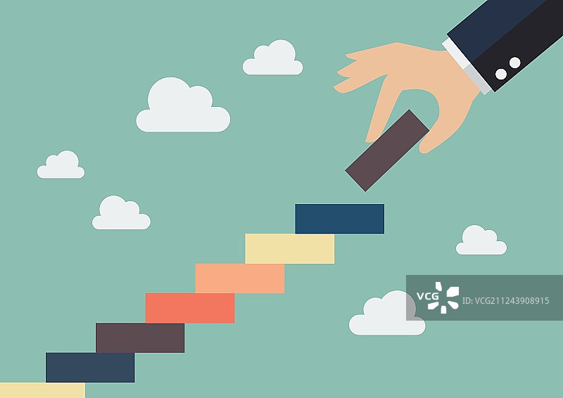 商务人士嵌入楼梯图片素材