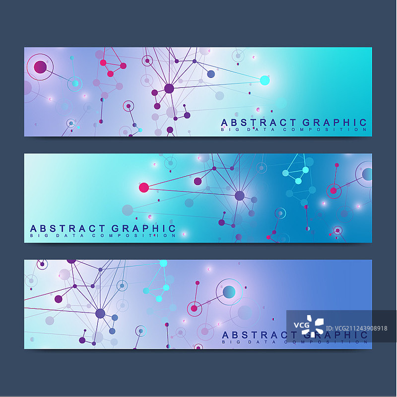 现代几何风格科学系列banner图片素材