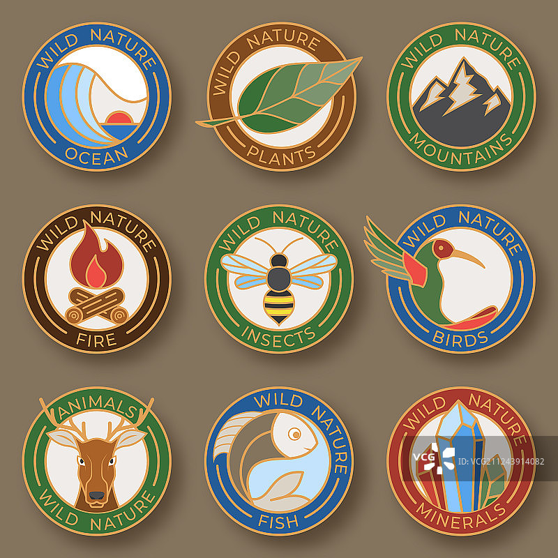 九款时尚线条标志Logo图片素材